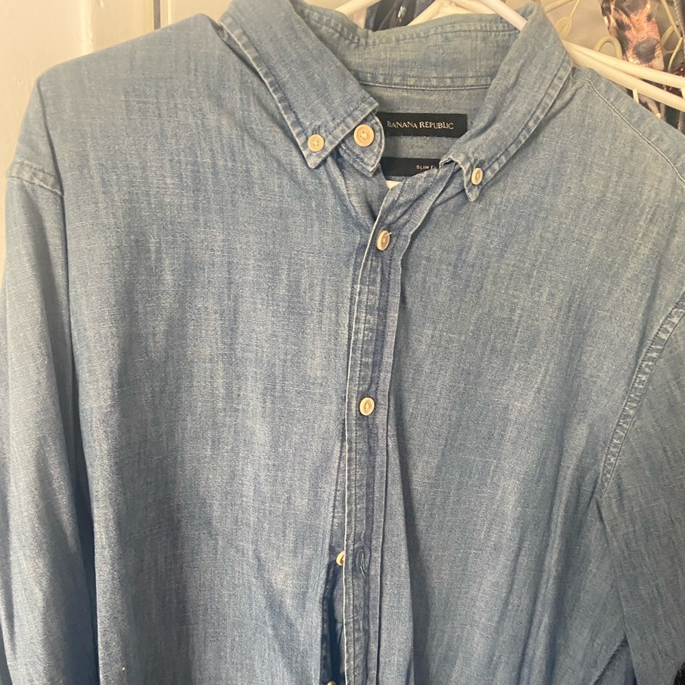 Cambray shirt med blue !